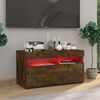 vidaXL TV Cabinet Smoked oak Engineered wood Medium TV Cabinet