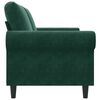 vidaXL 2-seater Sofa Dark Green Velvet (100% polyester), Metal 2-seater