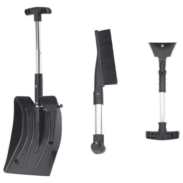 vidaXL Snow Shovel Kit Black and silver