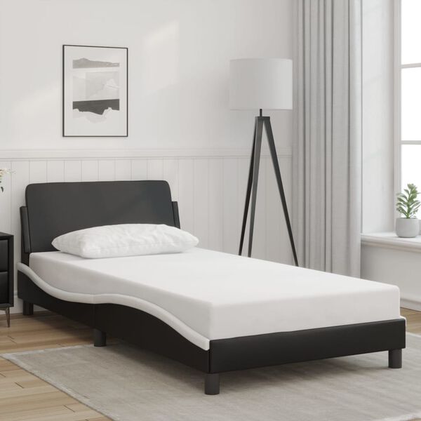 vidaXL Bed Frame Black and White