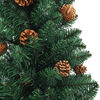 vidaXL Slim Pre-lit Christmas Tree with Ball Set Green 59.1" PVC