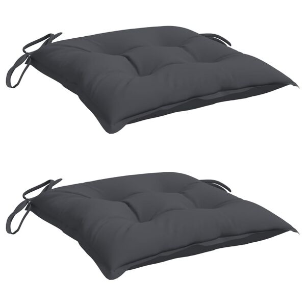 vidaXL Chair Cushion Set of 2 Anthracite Oxford fabric
