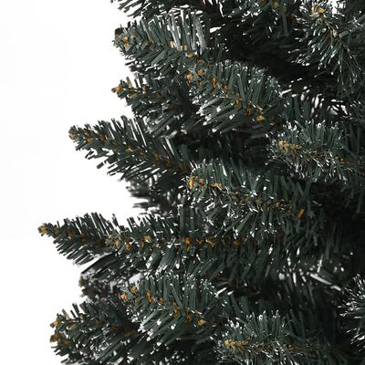 vidaXL Artificial Slim Christmas Tree with Stand Green 6 ft PVC