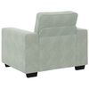 vidaXL Sofa Chair Light Gray Velvet, Plywood, Steel, Plastic Single