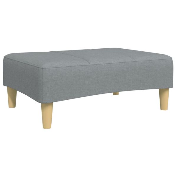 vidaXL Footstool Light Grey 100% Polyester, Plywood, Plastic, Foam Medium