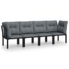 vidaXL Garden Lounge Set Black and Grey