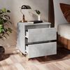 vidaXL Bed Cabinet Set of 2 Concrete Grey Engineered wood and solid pine