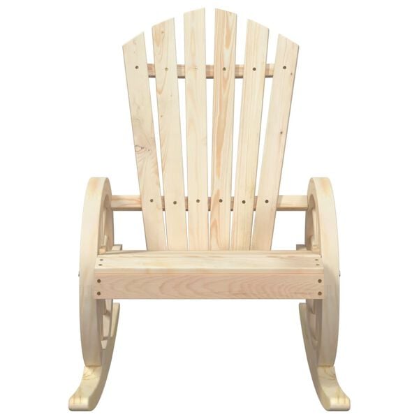 vidaXL Rocking Adirondack Chair Brown Solid fir wood Medium Ergonomic