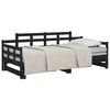 vidaXL Day Bed Black Solid pine wood 2x