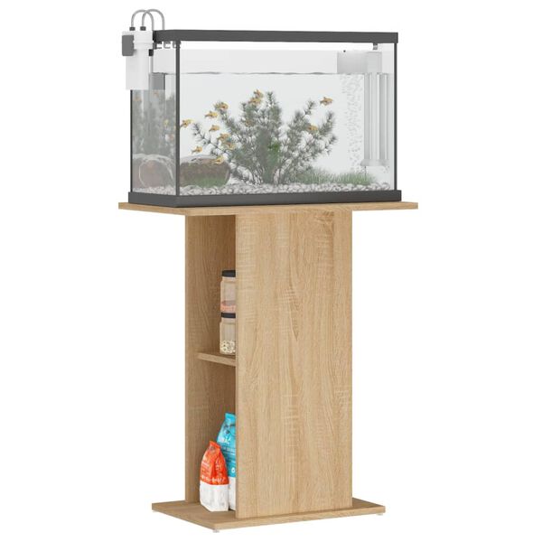 vidaXL Aquarium Stand Sonoma Oak Engineered Wood Medium Sleek