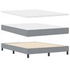 vidaXL Box Spring Bed with Mattress Light gray 55.1" x 74.8" fabric