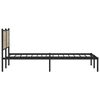 vidaXL Bed Frame Sonoma Oak Steel, Engineered Wood Queen Bed Frame