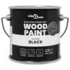 vidaXL Wood Paint Black 6.50 x 6.50 x 6.26 in Wall Print