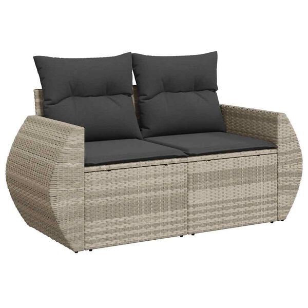 vidaXL Garden Sofa Set Light grey