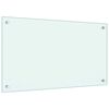 vidaXL Kitchen Backsplash White 27.6"x15.7" Tempered Glass