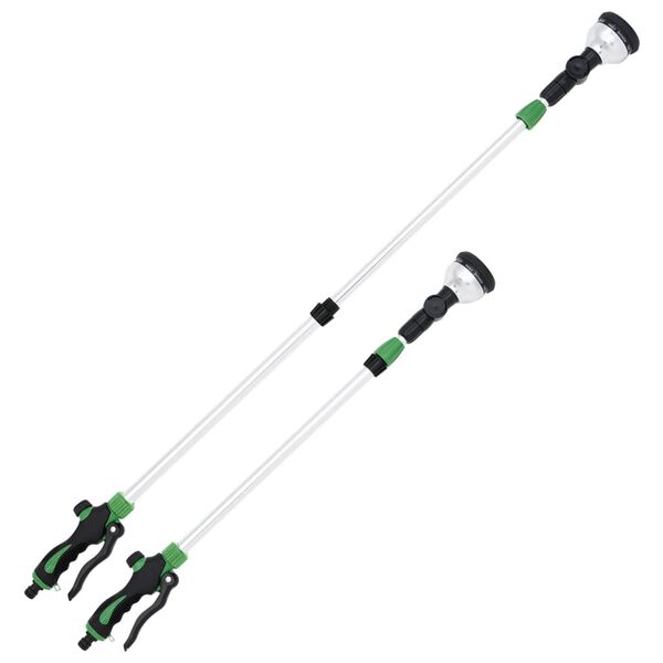 vidaXL Telescopic Spray Lance Green and black Aluminum, ABS, TPR Medium