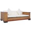 vidaXL Sofa Set Brown Natural rattan Large Removable Covers Sofa Set