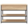 vidaXL Shoe Bench Sonoma oak Engineered wood, metal Medium
