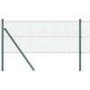 vidaXL Hexagon Fence Green 0.4 x 25 m Steel