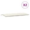 vidaXL Garden Bench Cushion Melange cream 100% polyester 47.2x19.7x2.8 in