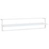 vidaXL Towel Rack White Iron 37.4 x 9.8 x 8.7 in Wall Mounting
