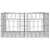 vidaXL Rabbit Cage Silver Galvanized Iron 43.3 x 31.1 x 21.3 in