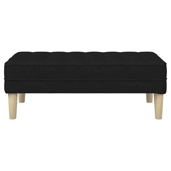 vidaXL Bench Black 113 x 57 x 39 cm fabric