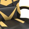 vidaXL Gaming Chair Black and Gold Faux leather, Metal, Plywood Adjustable