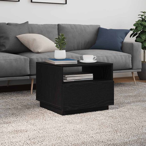 vidaXL Coffee Table Black Oak Engineered wood Medium Coffee Table