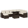 vidaXL Garden Sofa Set Brown PE Rattan Large Modular Garden Sofa Set