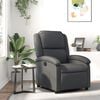 vidaXL Recliner Chair Grey Real leather (100% cow leather), metal, plywood