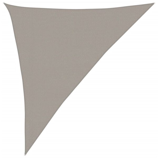 vidaXL Sunshade Sail 1.75 oz/ft&sup2; Triangular Light Grey 9.8x13.1x16.4' HDPE