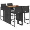 vidaXL Garden Bar Set Black