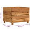 vidaXL Raised Bed Varying shades of teak Solid teak wood, steel Medium
