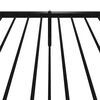 vidaXL Bed Frame Black Powder-Coated Steel 35.4 x 78.7 in