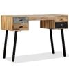 vidaXL Writing Desk Reclaimed Wood Reclaimed Teak, Steel 43.3 in desk