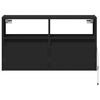 vidaXL TV Wall Cabinet Black Engineered wood TV Wall Cabinet Rectangular