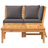 vidaXL Garden Lounge Set Dark Grey Solid acacia wood Medium Modular