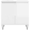 vidaXL Bathroom Cabinet High gloss white Engineered wood, iron Medium