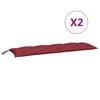 vidaXL Garden Bench Cushion Set of 2 Wine Red