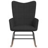 vidaXL Rocking Chair Black Polyester Fabric Standard Rocking Chair