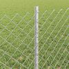 vidaXL Fence with Post Silver 1.97 x 32.81 ft Steel