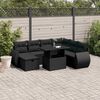 vidaXL Garden Sofa Set Black