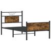 vidaXL Bed Frame Smoked Oak Engineered Wood and Steel Small Single