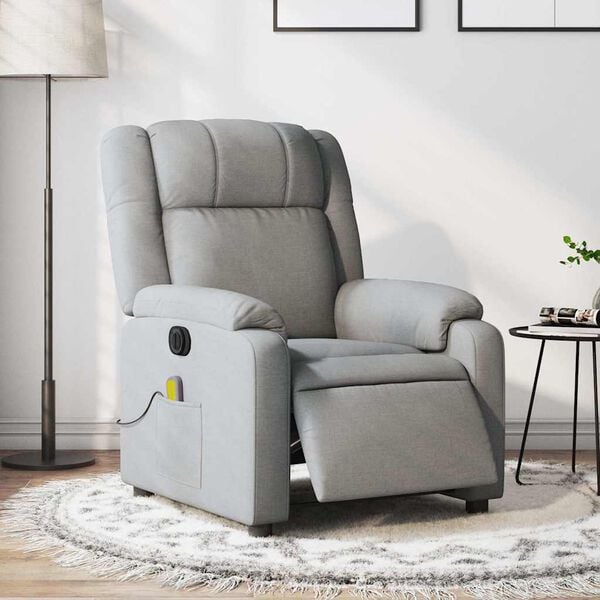vidaXL Electric Massage Recliner Chair Light gray
