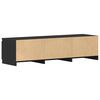 vidaXL TV Cabinet Black Engineered Wood Medium TV Cabinet Rectangular