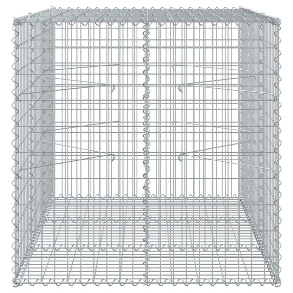 vidaXL Gabion Basket Silver Galvanized iron wire Large Durable