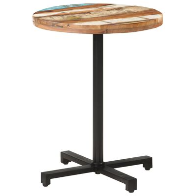 vidaXL Bistro Table Round Ø23.6"x29.5" Solid Reclaimed Wood