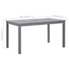 vidaXL Garden Table Grey wash Solid Acacia Wood Medium Durable