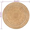 vidaXL Area Rug Natural Jute 100% Jute Medium Stylish Design Round